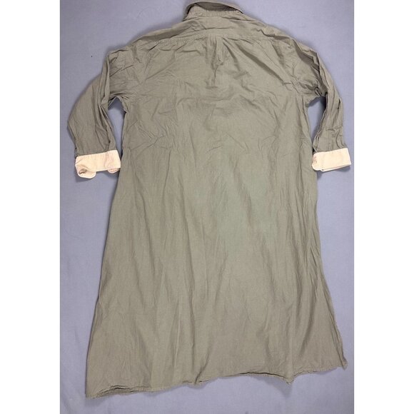 Tuckernuck Shiver Shirt Dress Midi Length Button Front Women's Army Green XXXL - Picture 4 of 9
